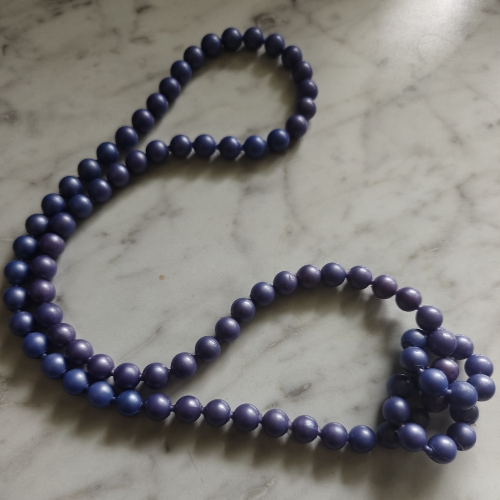 Vintage Purple Pop-Bead Necklace